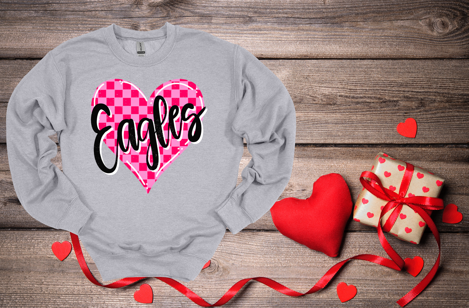 Gildan Sweatshirt &quot;Valentine&#39;s Eagle&quot; Youth-Adult Sizes