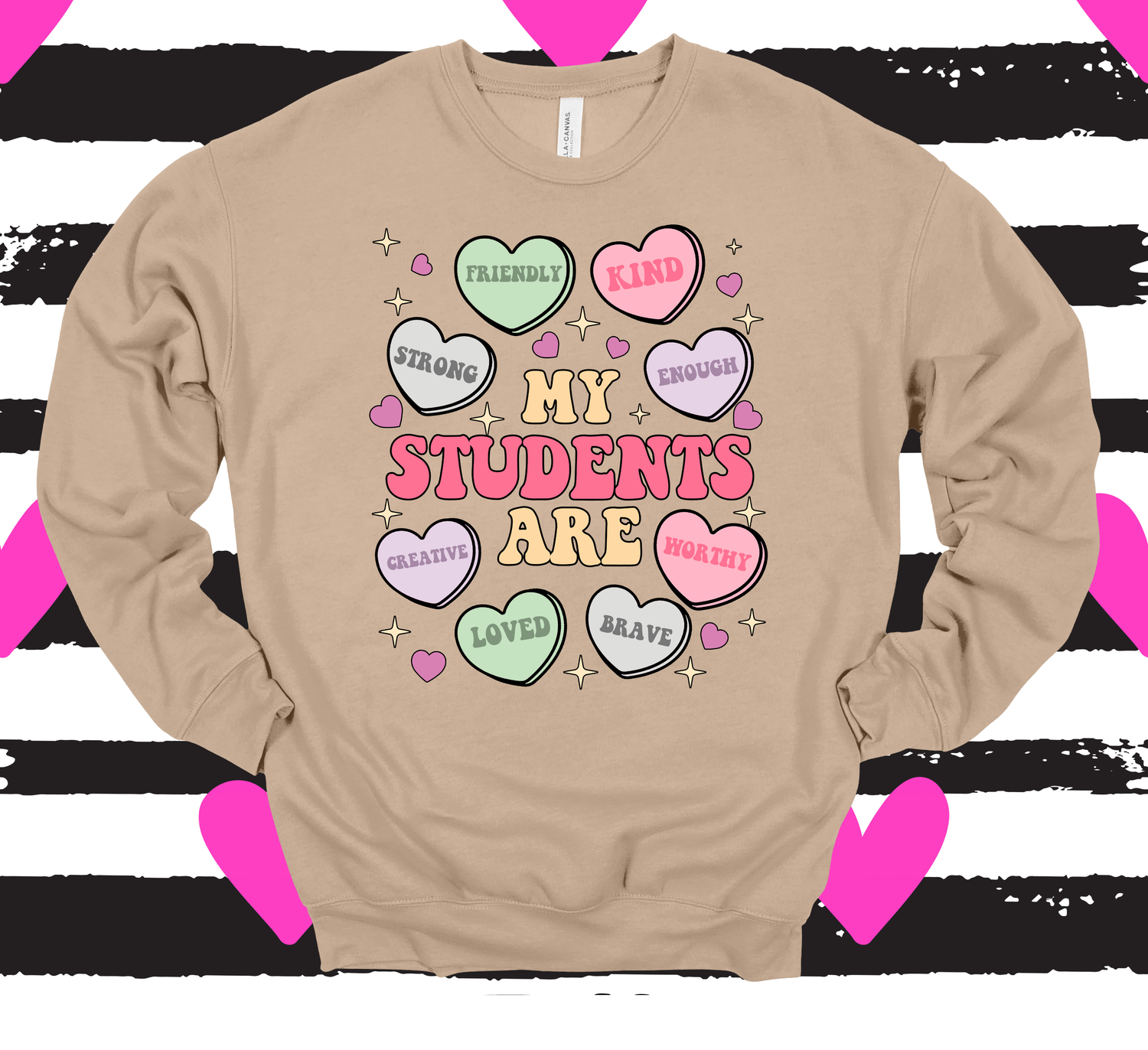 Bella Canvas Sweatshirt &quot;Teacher&quot; Adult Sizes Only 2 Colors Available