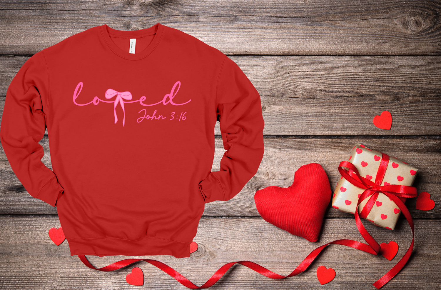 Bella Canvas Sweatshirt &quot;Loved&quot; Youth-Adult Sizes