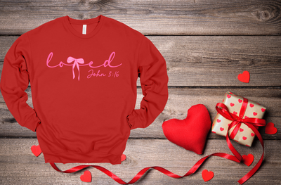 Bella Canvas Sweatshirt &quot;Loved&quot; Youth-Adult Sizes