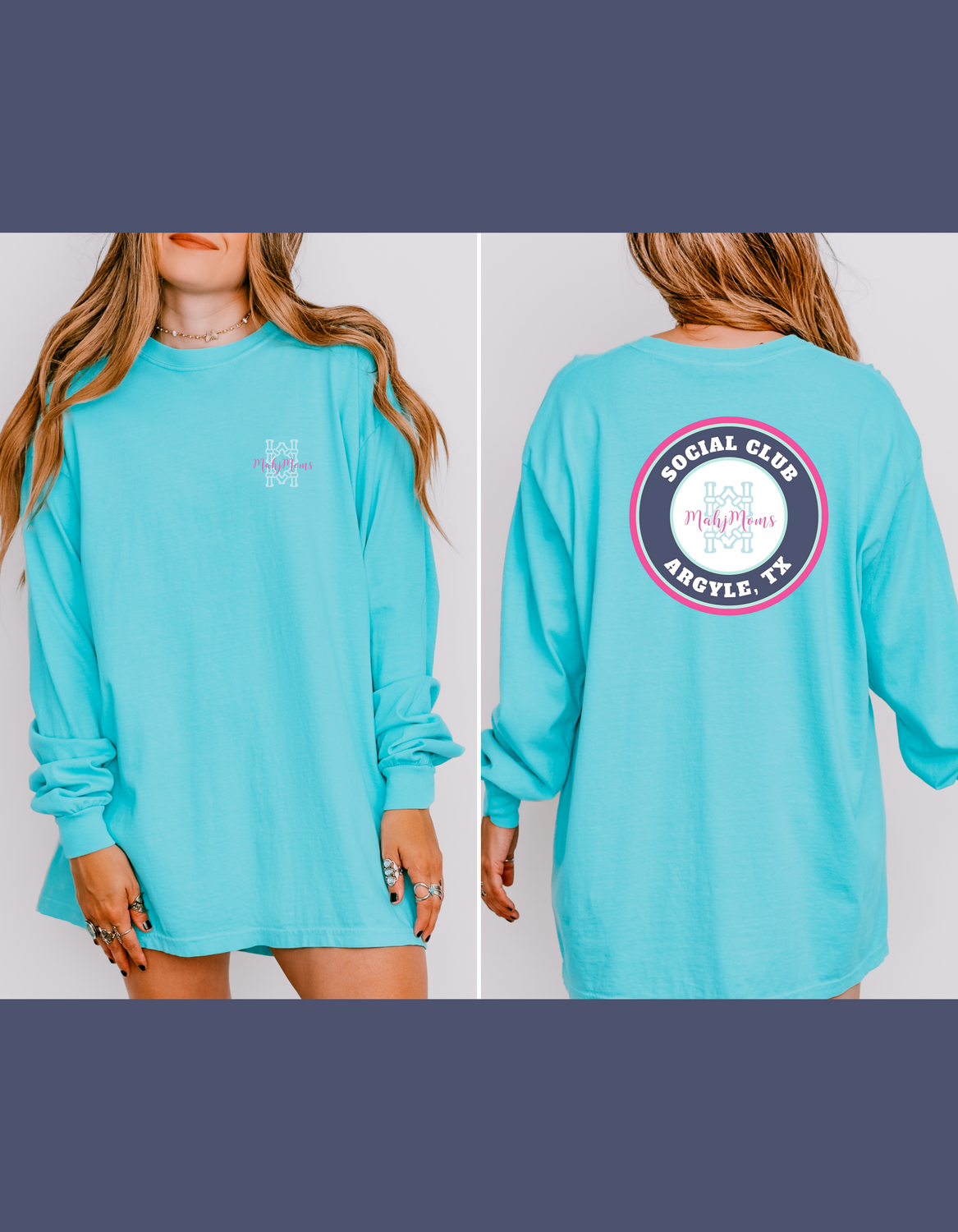 Mahjong Long Sleeve Comfort Colors Adult Sizes ( 5 Colors Available)