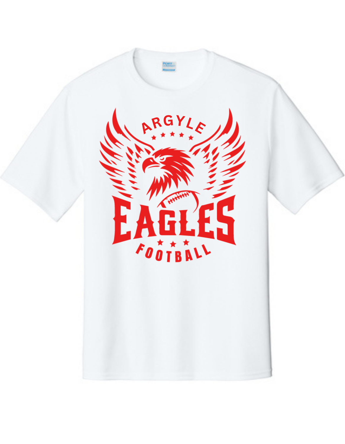 Performance Wear Argyle Football (red) Youth-Adult Sizes 3 Colors Available