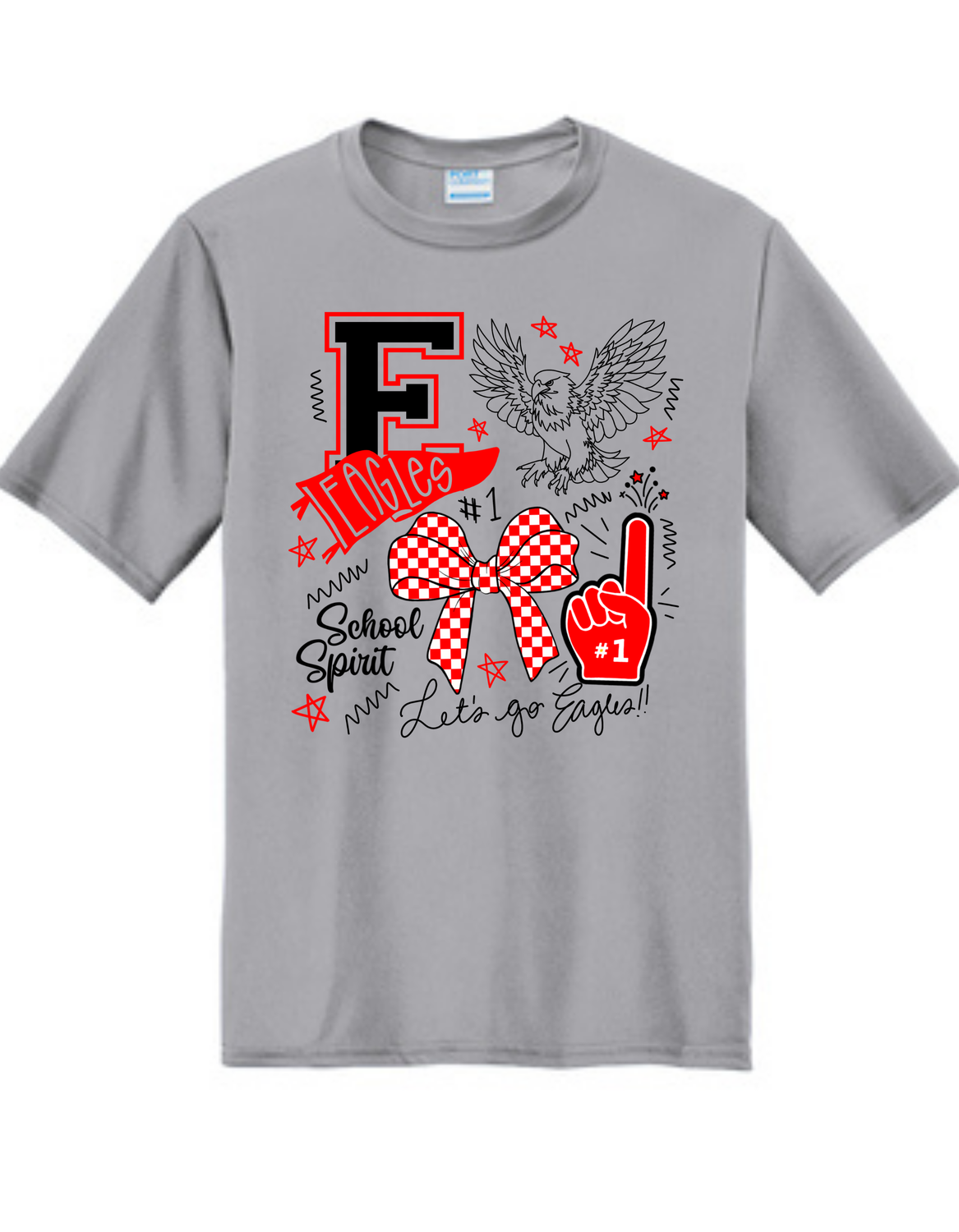 Performance Wear Lets Go Eagles Youth-Adults Sizes 2 Colors Available