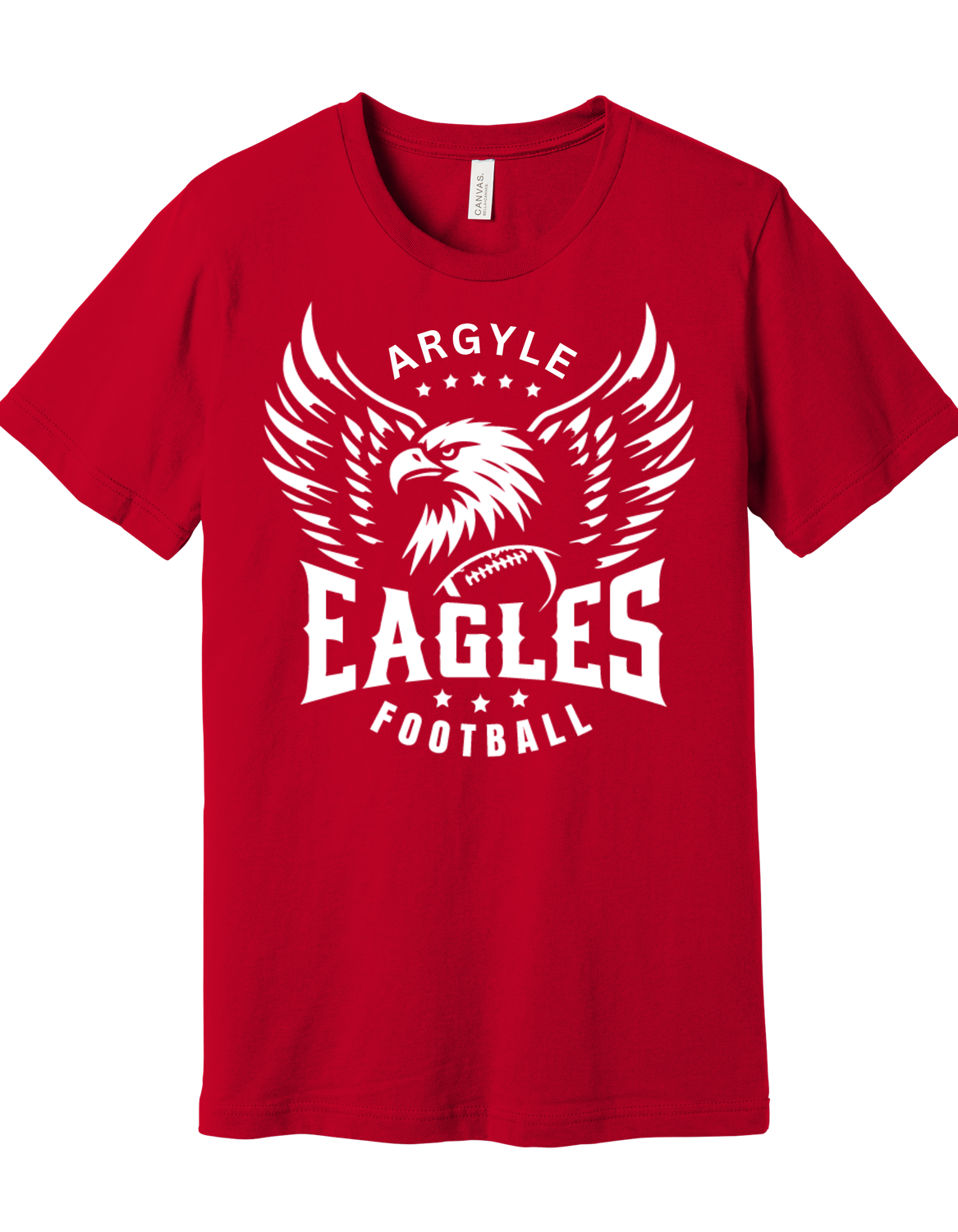 Bella Canvas Argyle Football (white) Youth-Adult Sizes 3 Colors Available
