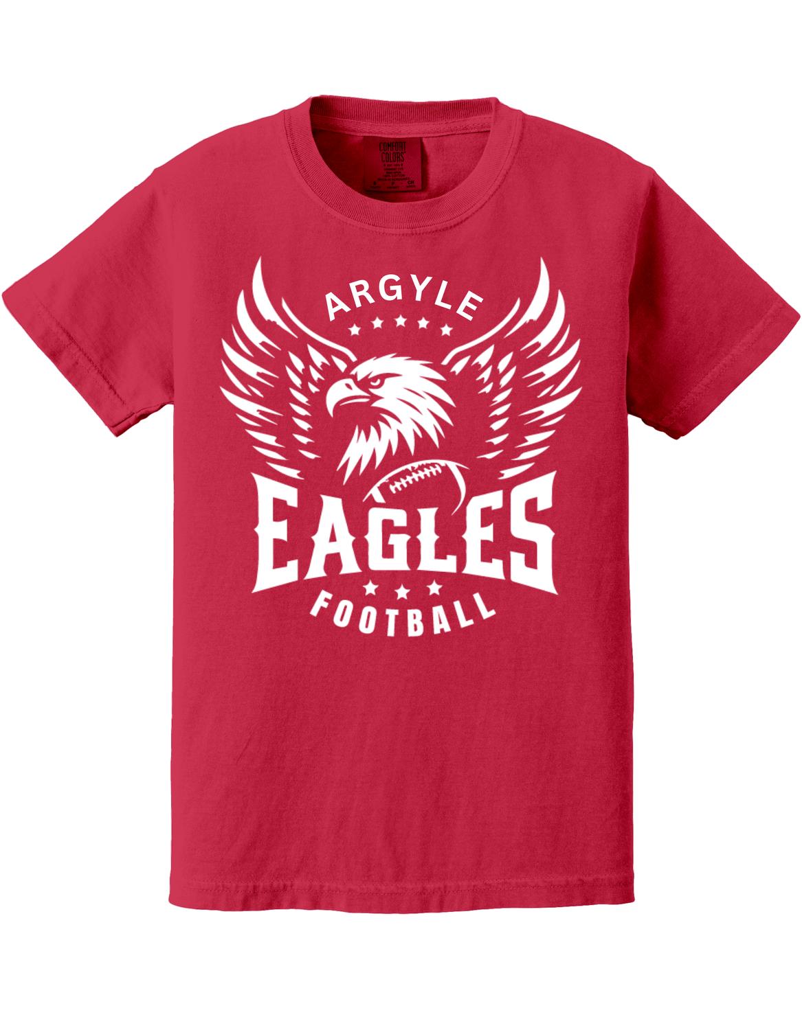 Bella Canvas Argyle Football (white) Adult Sizes Only