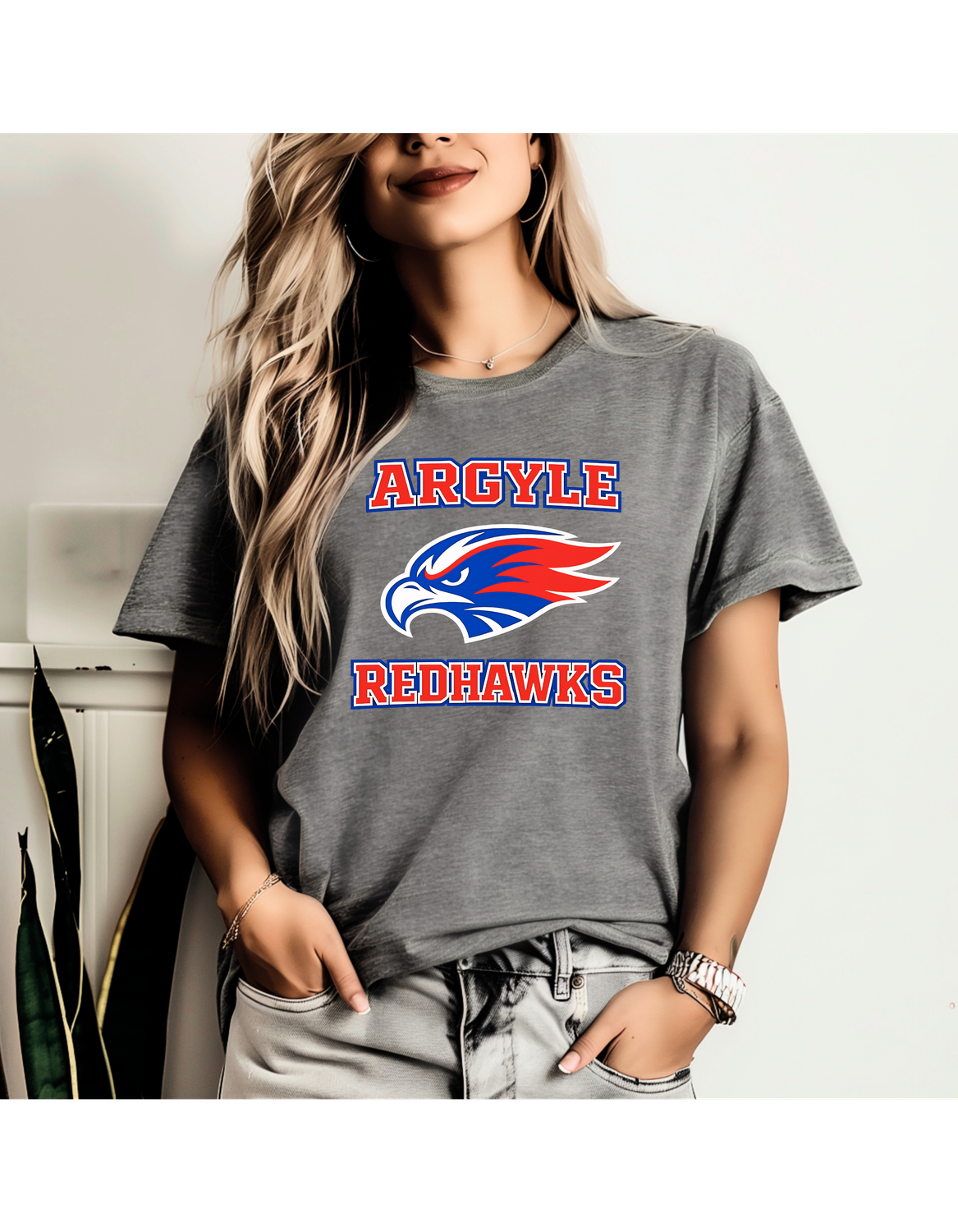 Bella Blend 52/48 Argyle Redhawks 6 Colors Available Youth-Adult Sizes
