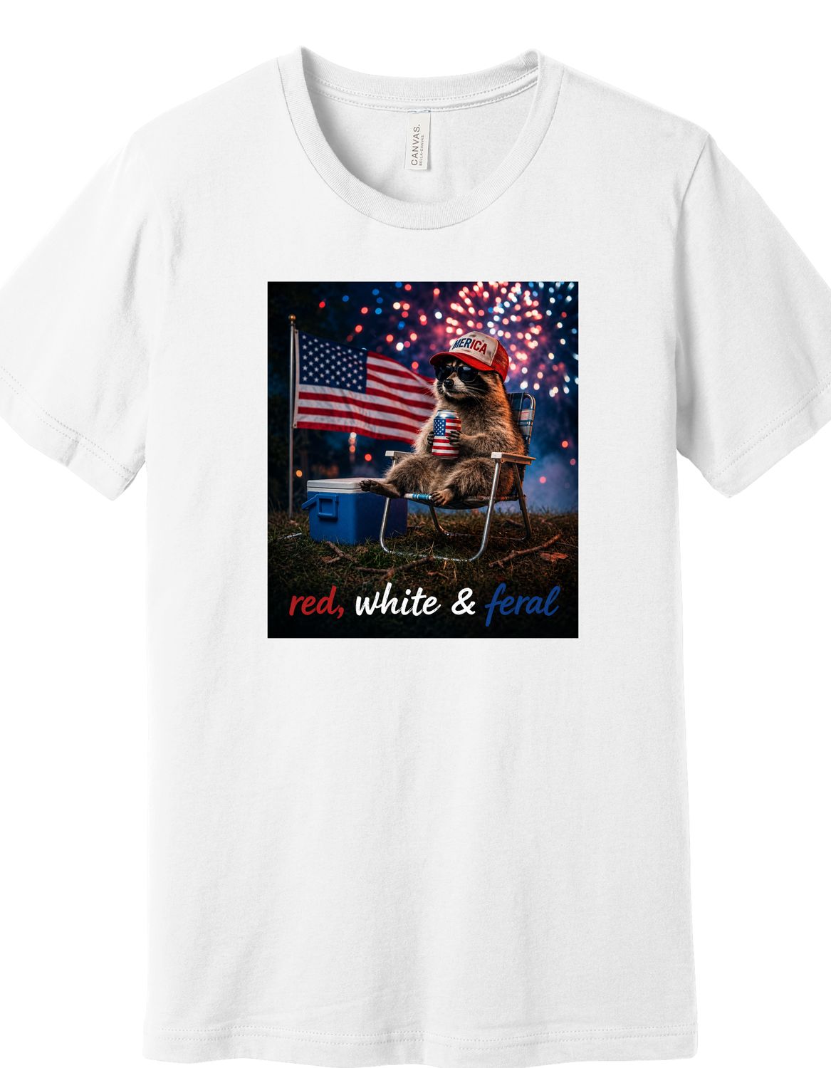 Red, White &amp; Feral 4 Colors Available Youth Sizes