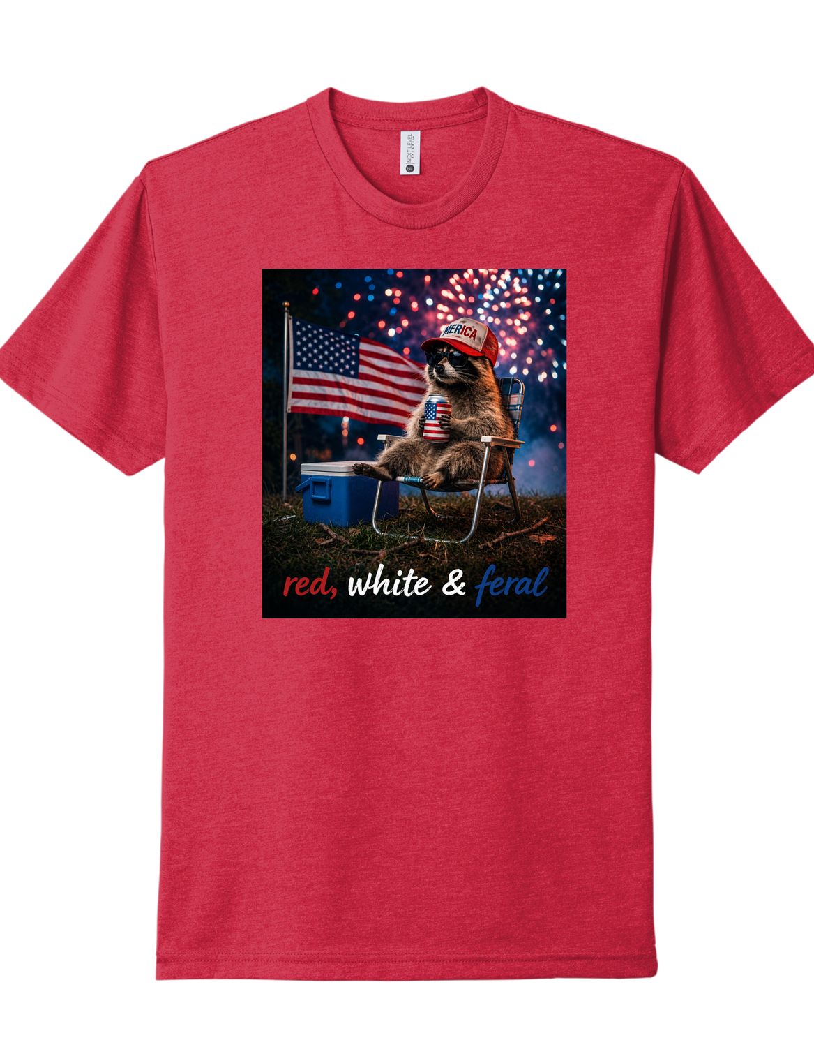 Red, White &amp; Feral 5 Colors Available Adult Sizes