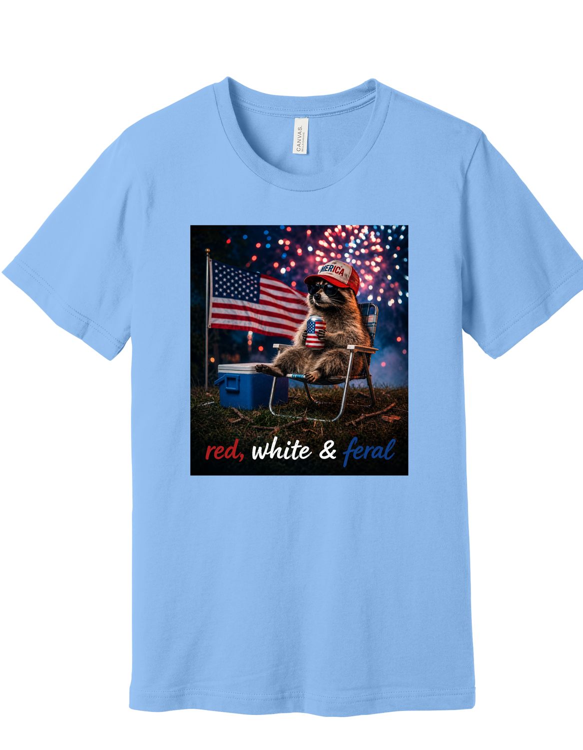 Red, White &amp; Feral 5 Colors Available Adult Sizes