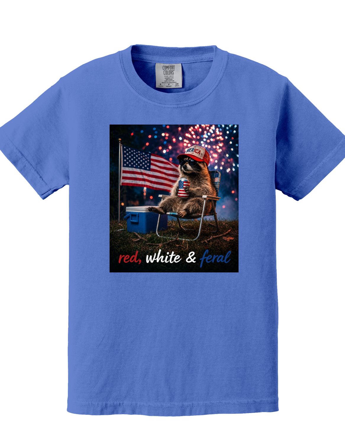 Red, White &amp; Feral 5 Colors Available Adult Sizes