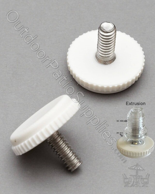 30-411 | 1/4" - 20 Thread with 5/8” stainless steel stud adjustable glide