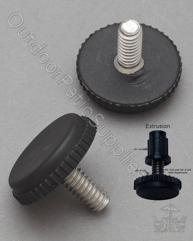 30-411B | 1/4" - 20 Thread with 5/8” stainless steel stud adjustable glide