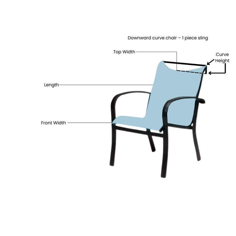 Downward curve chair – 1 piece sling