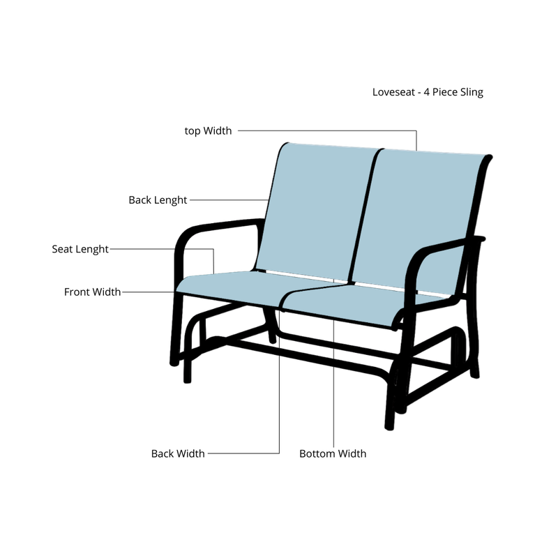 Loveseat - 4 Piece Sling