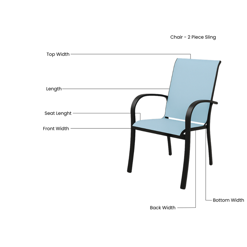 Chair / Swivel / High Back / Bar Stool - 2 Piece Sling