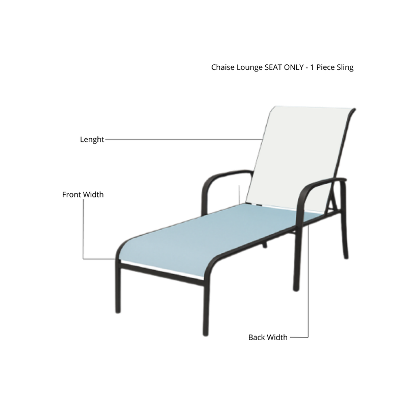 Chaise Lounge SEAT ONLY - 1 Piece Sling