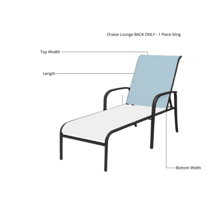 Chaise Lounge BACK ONLY - 1 Piece Sling