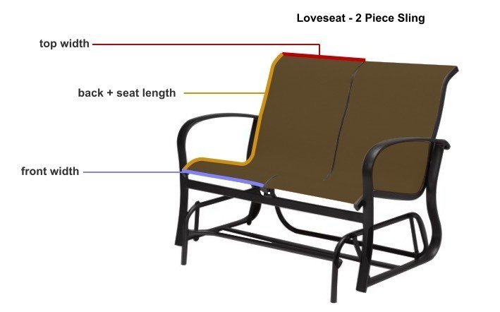 Loveseat - 2 Piece Custom Sling