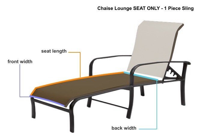 Chaise Lounge SEAT ONLY - 1 Piece Sling