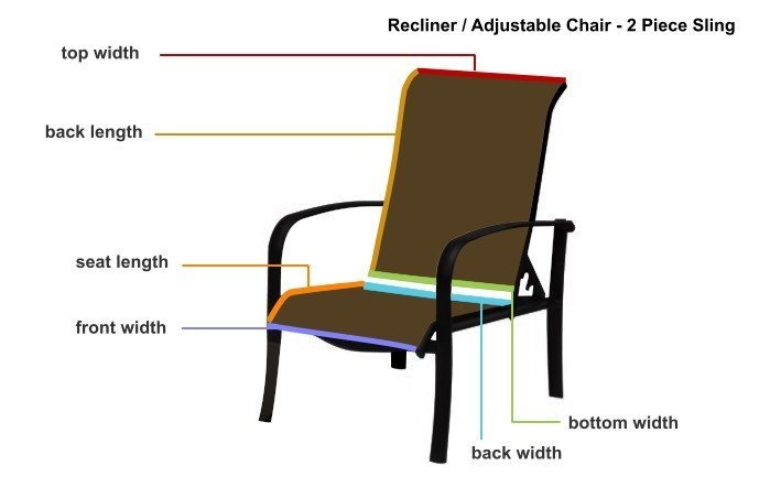 Recliner / Adjustable Chair - 2 Piece Custom Sling