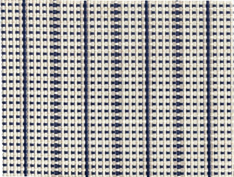 FP-005 Stripe Navy Dove | Mfr. Phifertex®| Fabric width: 54"