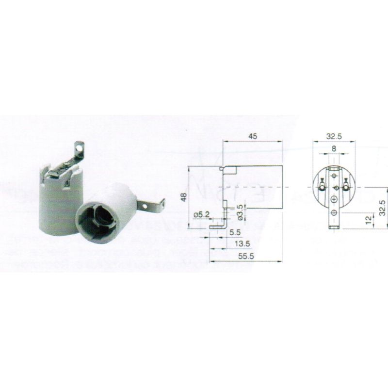 DOUILLE CERAMIQUE SPECIALE FOUR POUR CULOT E14