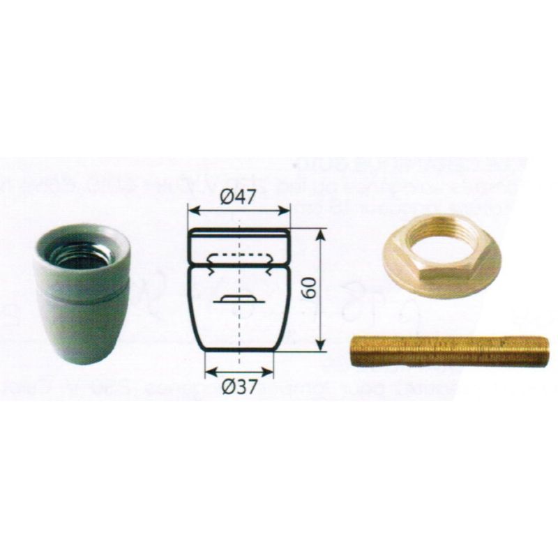 DOUILLE CERAMIQUE SPECIALE FOUR POUR CULOT E27