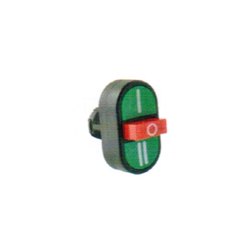TRIPLE BOUTON POUSSOIR 2 VERT 1 ROUGE
