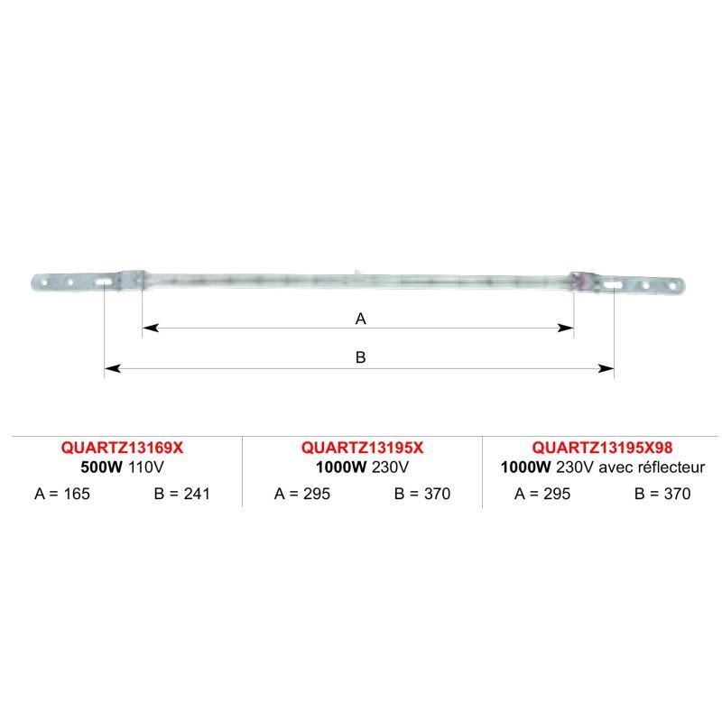 TUBE QUARTZ ROTISSOIRE DOREGRILL BERMEN...