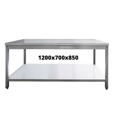 TABLE INOX 1200X700X850 SANS DOSSERET