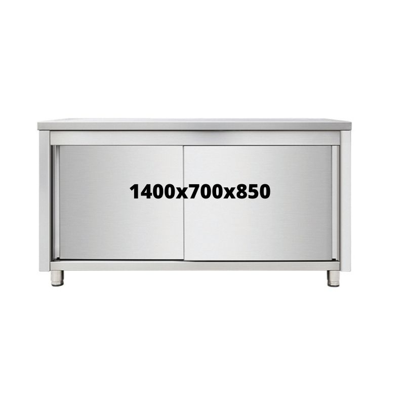 MEUBLE DE RANGEMENT INOX 1400X700X850 SANS DOSSERET