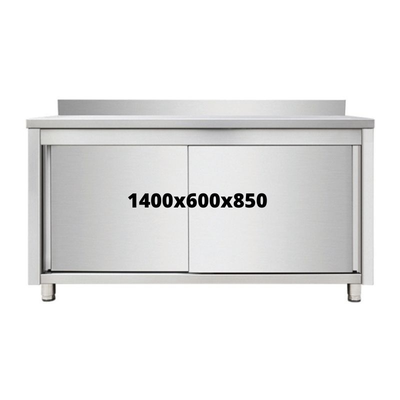 MEUBLE DE RANGEMENT INOX 1400X600X850 AVEC DOSSERET