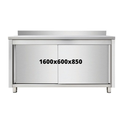 MEUBLE DE RANGEMENT INOX 1600X600X850 AVEC DOSSERET