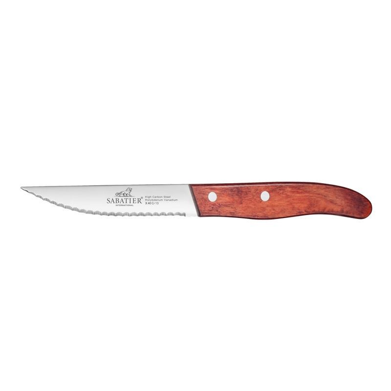 COUTEAU A STEAK DALLAS 125 mm - Manche bois