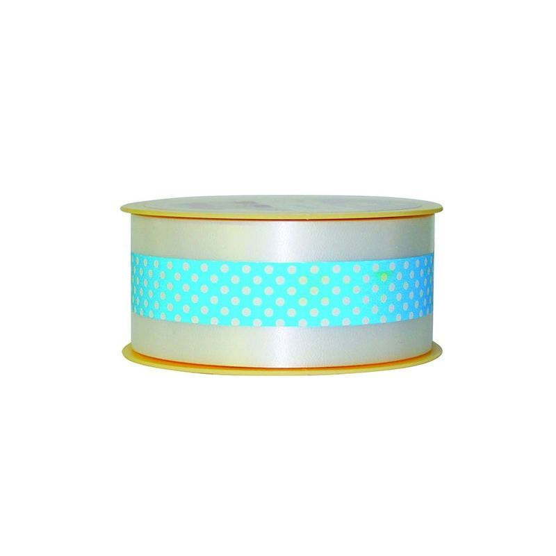 RUBAN CHARLOTTE POIS BLEU