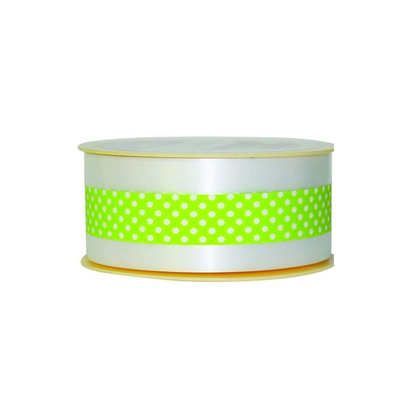 RUBAN CHARLOTTE POIS VERT