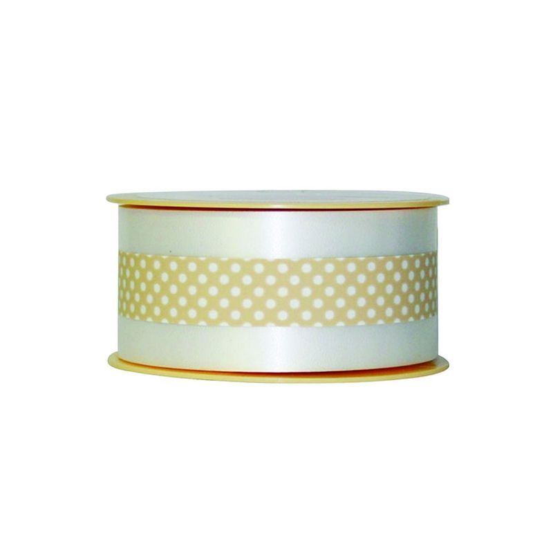 RUBAN CHARLOTTE POIS BEIGE