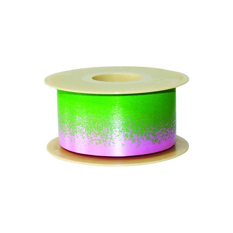 RUBAN CHARLOTTE VERT/ROSE