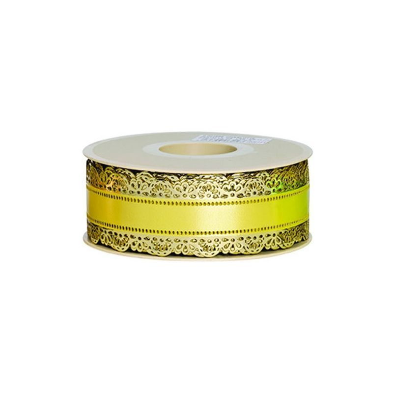 RUBAN JAUNE - DENTELLE OR