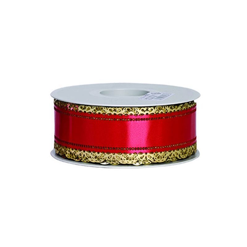 RUBAN ROUGE - DENTELLE OR