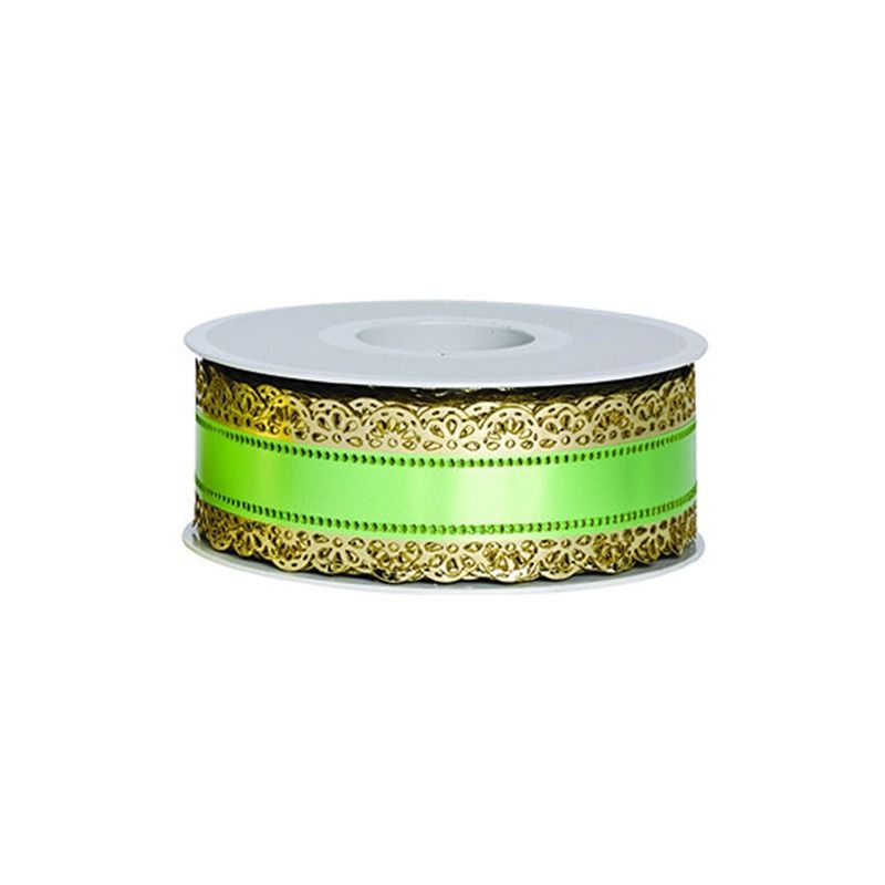 RUBAN VERT - DENTELLE OR