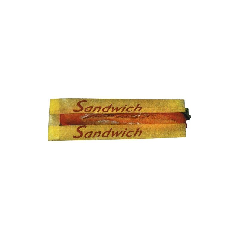 SACS SANDWICHS KRAFT JAUNE A FENETRE