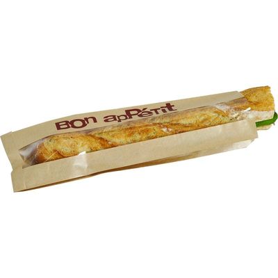 1000 SACS SANDWICH KRAFT BRUN - A FENETRE 1000 SACS SANDWICH KRAFT BRUN - A FENETRE