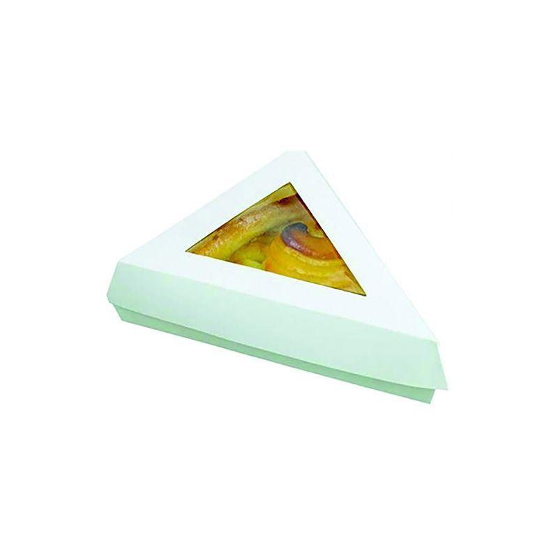 BOITE PATISSIERE TRIANGULAIRE BLANCHE