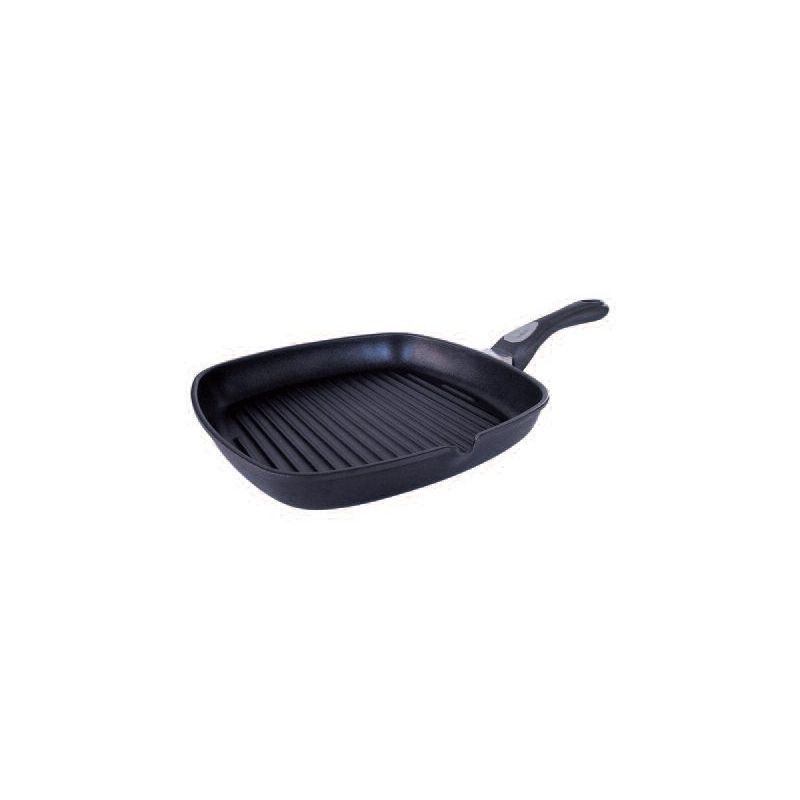 POELE GRILL CARREE FONTE D ALUMINIUM