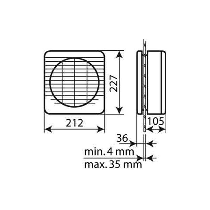 VENTILATEURS 45 WATTS POUR FENETRES ET CLOISONS FINES