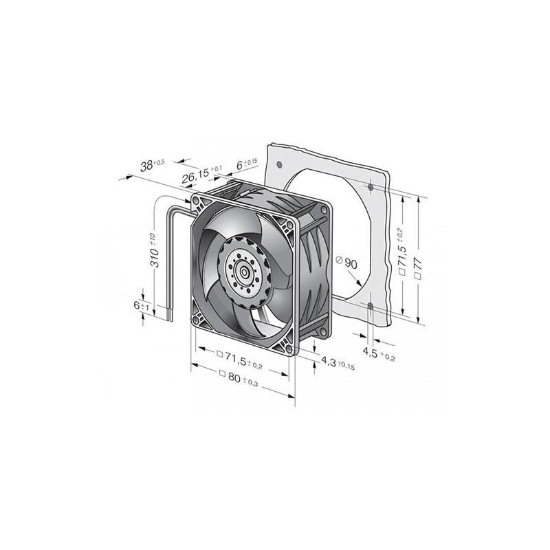 VENTILATEUR COMPACT - EBMPAPST - TYPE 8214JH4