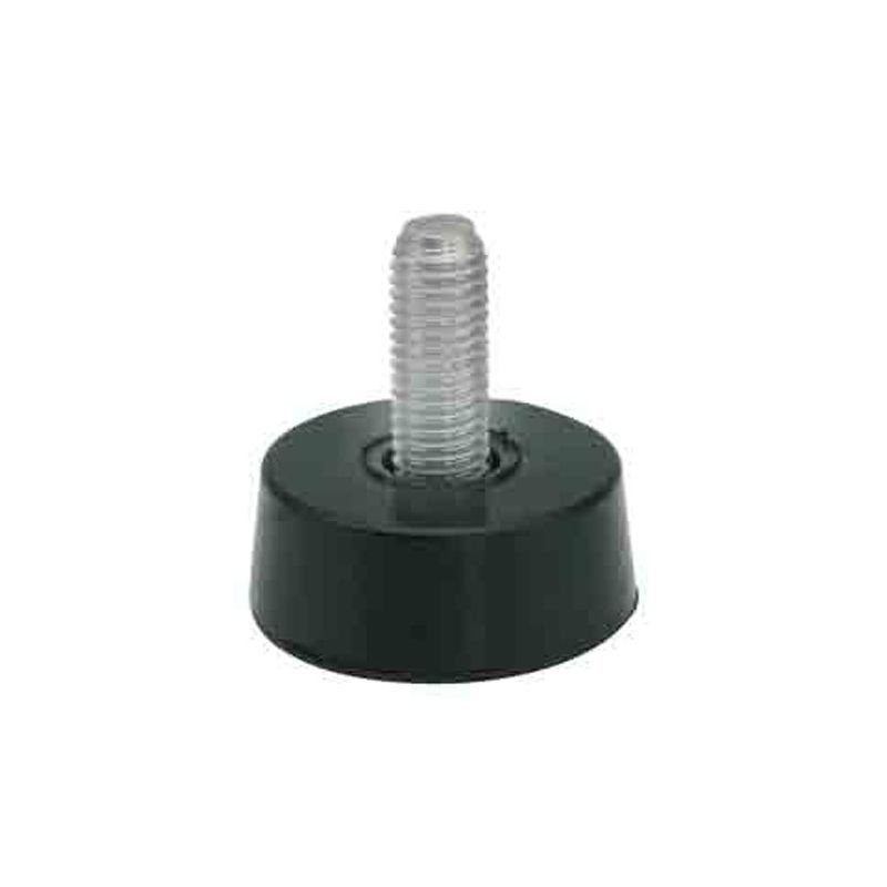PIED CAOUTCHOUC TIGE INOX
