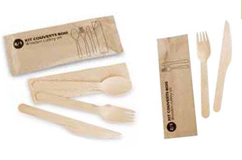 50 POCHETTES COUVERTS BOIS