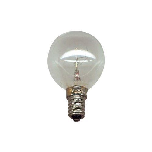 AMPOULE SPHERIQUE SPECIALE HAUTE TEMPERATURE 220V, 40W LONGUEUR 70 MM